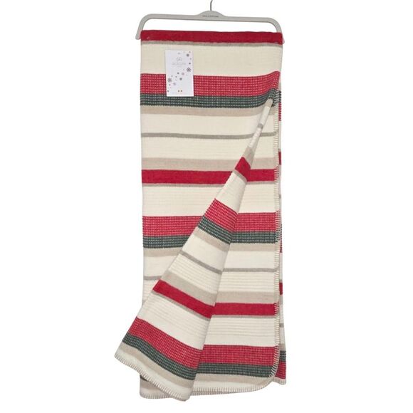 Docofil Winter Striped Soft Throw Blanket 51x67 Cotton Blend Made in Portugal - Picture 9 of 9